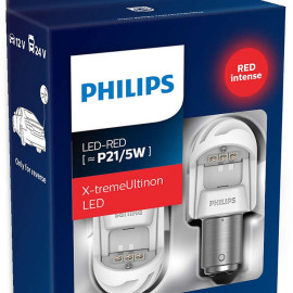 Philips X-tremeUltinon P21/5W LED-RED, Gen2, Baglygte/bremselys pærer (2stk) med op til 12 års levetid