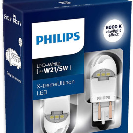 Philips X-tremeUltinon W21/5W LED-White, Gen2, Baglygte/bremselys pærer (2stk) med op til 12 års levetid