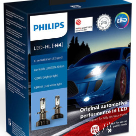 Philips X-treme Ultinon H4 LED gen2 +250% mere lys (2 stk.)