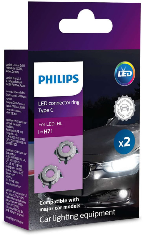 Connector / monteringsbeslag - type C adapter til H7 LED pærer fra Philips ((2 stk)) thumbnail