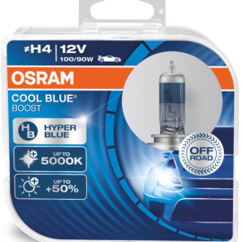 Osram H4 Cool Blue Boost pærer med +50% mere lys, (2 stk) pakke
