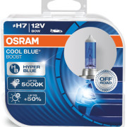 Osram H7 Cool Blue Boost pærer med +50% mere lys, (2 stk) pakke