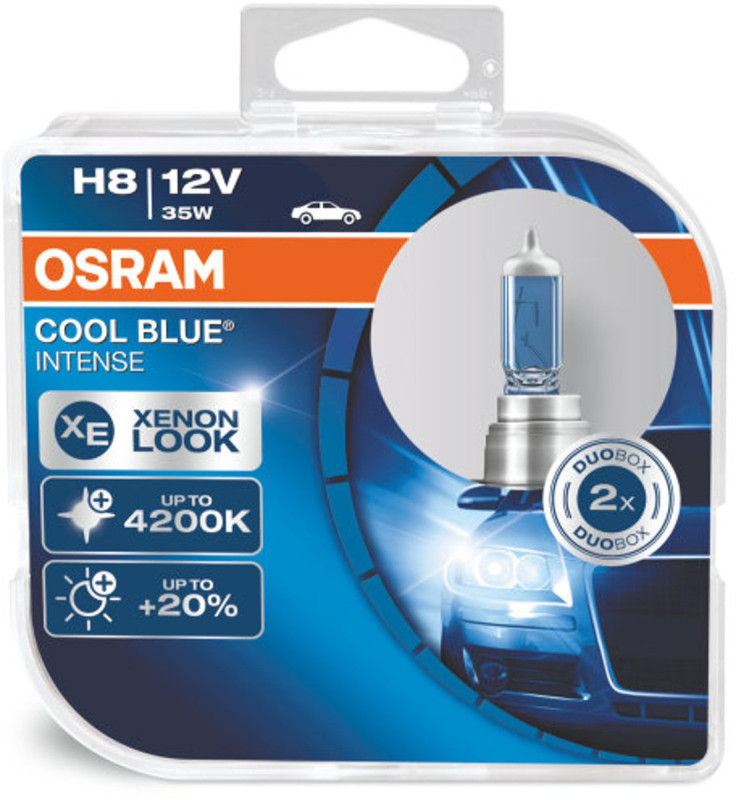 64212cbi H8 Cool Blue Intense fra Osram, Xenon agtigt lys, TILBUD