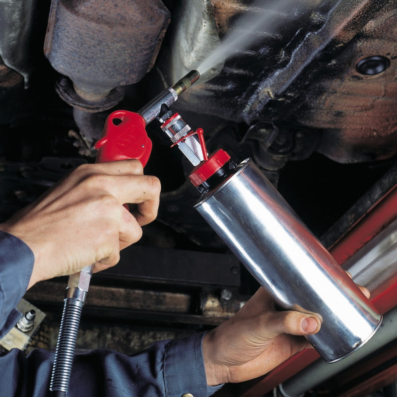 Bodypistol til trykluft & til 1 liters metaldåser - i arbejde / kvalitet fra Jwl