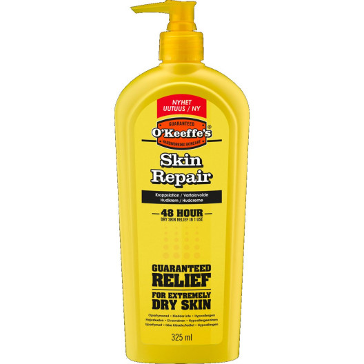 Skin Repair / Body Lotion fra O'Keeffe's i 325ml flaske med håndpumpe