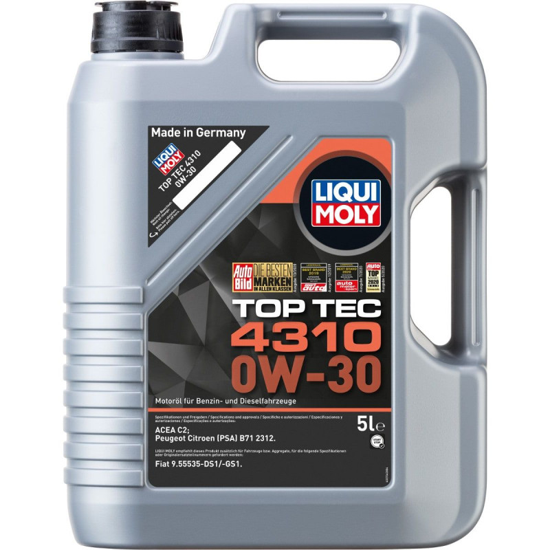 Top Tec 4310 motorolie 5 liter dunk fra Liqui Moly