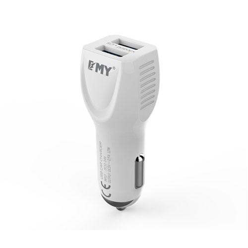 USB Billader, 12/24V, dobbelt USB udtag, Hvid, EMY thumbnail