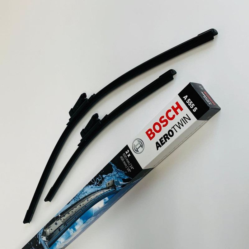 risiko sammenholdt skøn A555S Bosch Vinduesvisker / Viskerblade sæt - Pris kun 145,00kr.