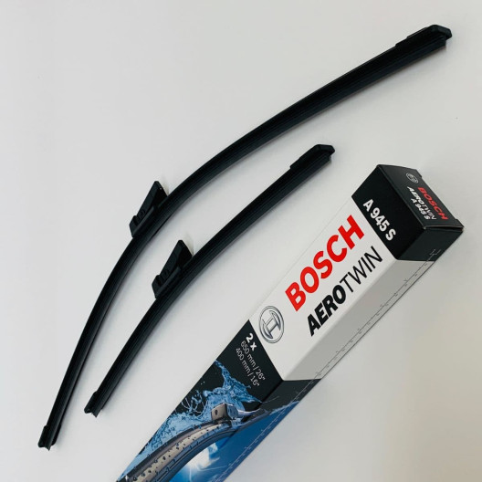 A945S / 3397007945 Bosch AeroTwin Vinduesvisker sæt, 65+40cm lange viskere A945S / 3397007945 Bosch AeroTwin Vinduesvisker sæt, 65+40cm lange viskere