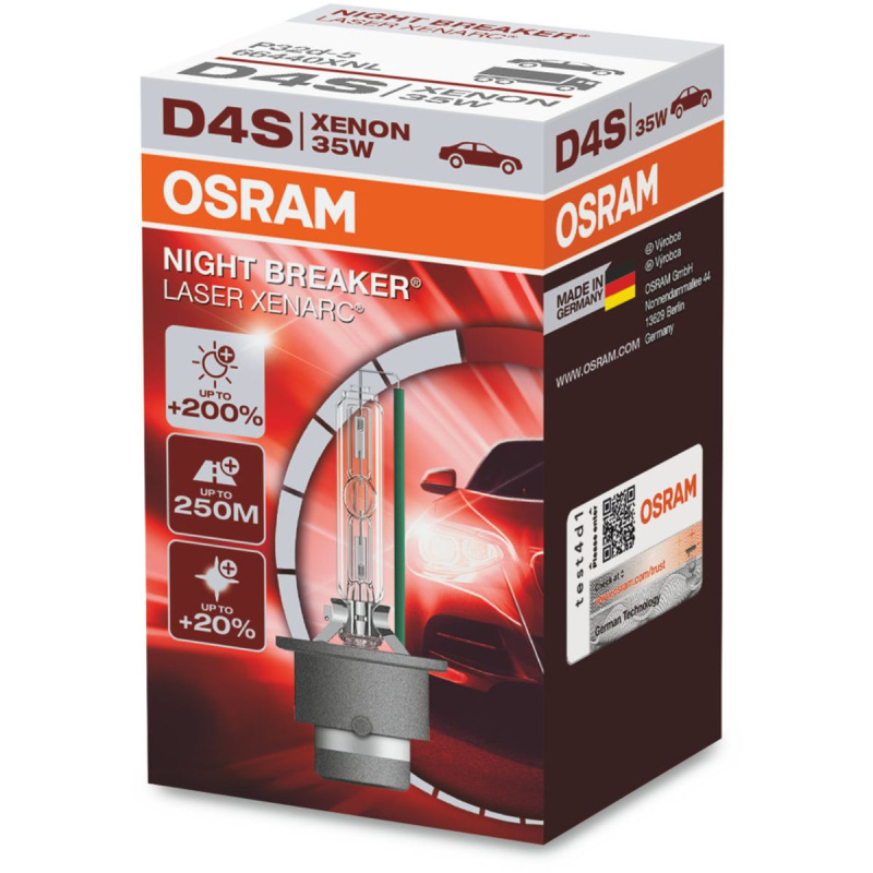 Osram D4S Night Breaker Laser Xenon pære med +200% mere lys (1 stk) thumbnail