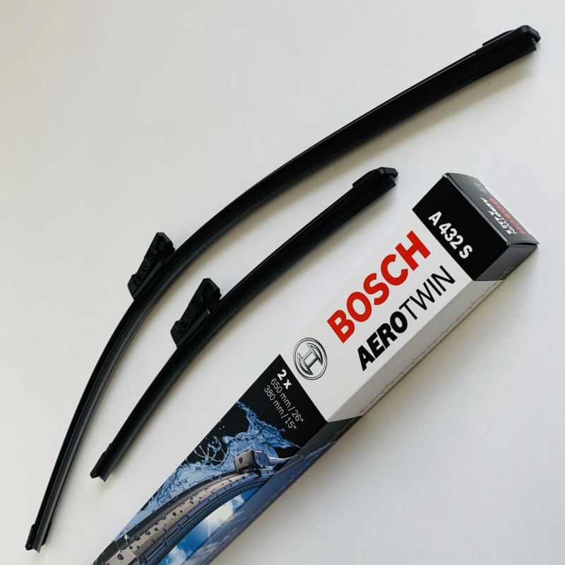 A432S Bosch AeroTwin Vinduesvisker / Viskerblade sæt på 65+38cm passer til Ford Fiesta årg. 2009 og frem thumbnail