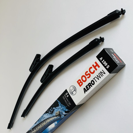 A199S / 3397014199 Bosch AeroTwin Vinduesvisker sæt, 65 & 42,5cm lange viskerblade med sprinkler dyser indbygget. Passer til Citroen C4 Cactus A199S / 3397014199 Bosch AeroTwin Vinduesvisker sæt, 65 & 42,5cm lange viskerblade med sprinkler dyser indbygget. Passer til Citroen C4 Cactus
