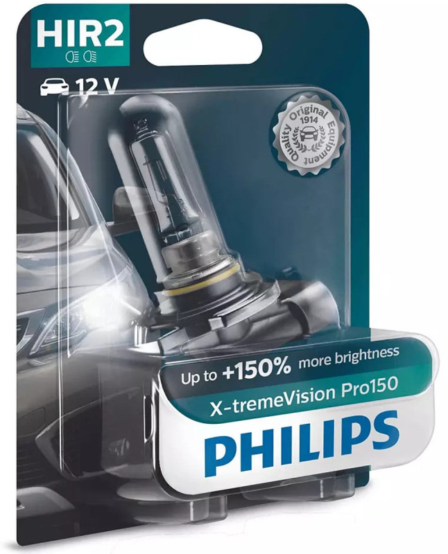 9012XVPB1 Philip HIR2 X-Treme Vision Pro 150 +150% mere lys i blister pakke