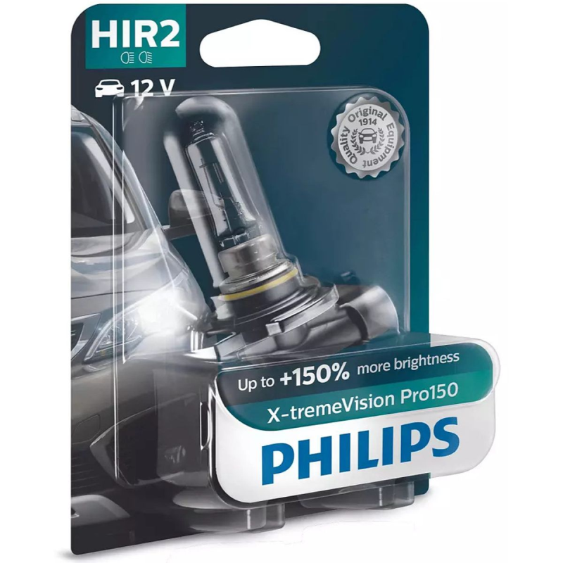 Philips X-Treme Vision Pro150 HIR2 pærer +150% mere lys (1 stk) thumbnail