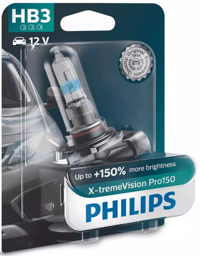 9005XVPB1 Philip HB3 X-Treme Vision Pro 150 +150% mere lys i blister pakke 9005XVPB1 Philip HB3 X-Treme Vision Pro 150 +150% mere lys i blister pakke