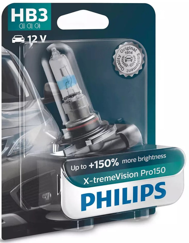 9005XVPB1 Philip HB3 X-Treme Vision Pro 150 +150% mere lys i blister pakke