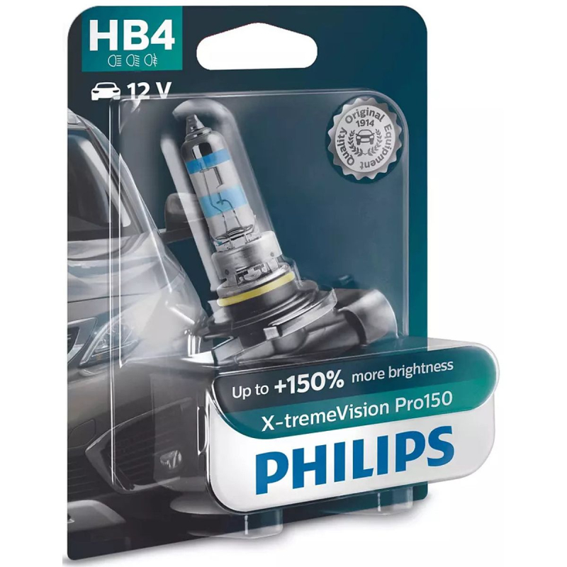 Billede af Philips X-Treme Vision Pro150 HB4 pærer +150% mere lys (1 stk)