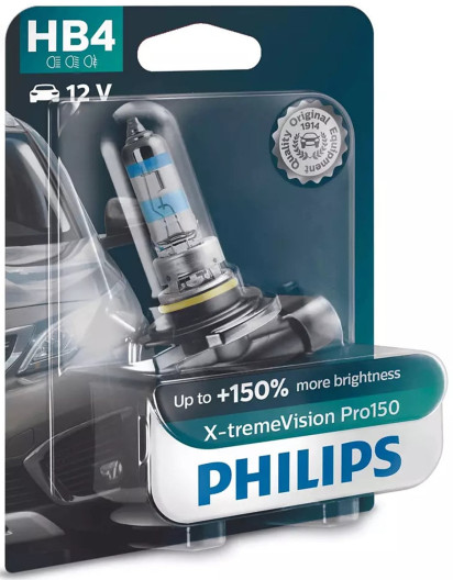 9006XVPB1 Philip HB4 X-Treme Vision Pro 150 med +150% mere lys i blister pakke