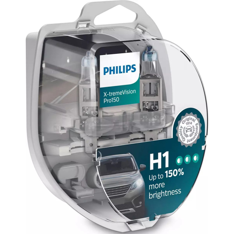 Philips X-Treme Vision Pro150 H1 pærer +150% mere lys (2 stk) thumbnail