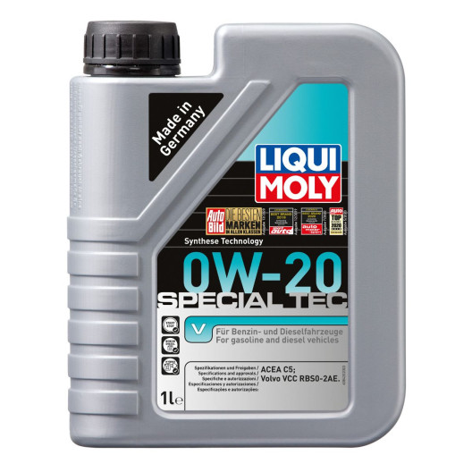 0w20 Special tec V fra Tyske Liqui Moly, i 1 liters dunk 0w20 Special tec V fra Tyske Liqui Moly, i 1 liters dunk