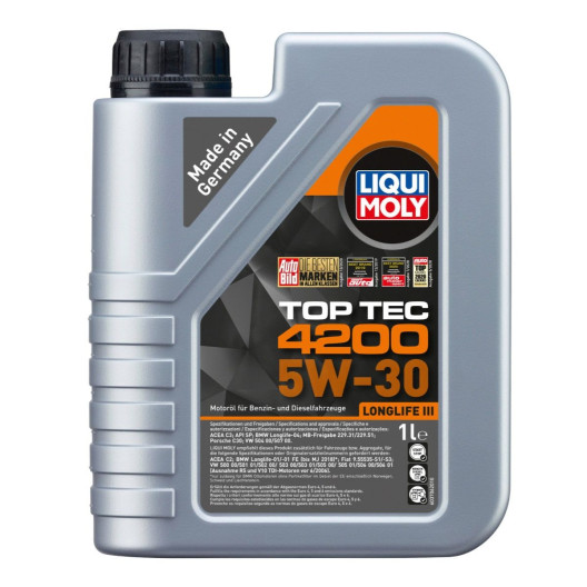 Liqui Moly Top Tec 4200 motorolie i 1 liters dunk fra Liqui Moly Liqui Moly Top Tec 4200 motorolie i 1 liters dunk fra Liqui Moly