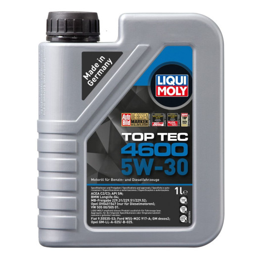Top Tec 4600 i 1 liters dunk, fra tyske Liqui Moly Top Tec 4600 i 1 liters dunk, fra tyske Liqui Moly
