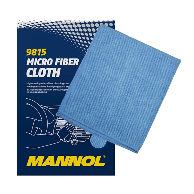 Microfiberklud, lyseblå farve, 34x32 cm, til aftørring + rengøring thumbnail