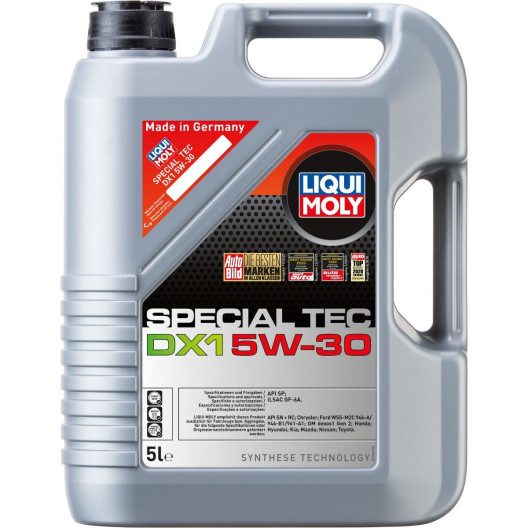 DX1 Special Tec 5w30 Motorolie i 5 liters dunk fra Liqui Moly