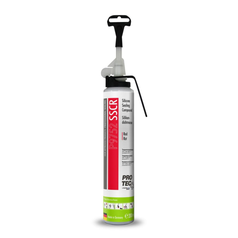Flydende silikone pakning i rød, i smart trykflaske, Pro-Tec, 200ml thumbnail