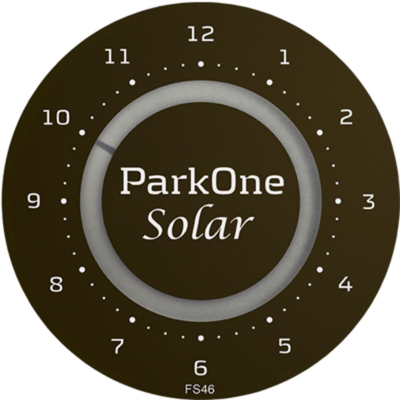ParkOne Solar P-Ur i farven Sort fra Danske Needit