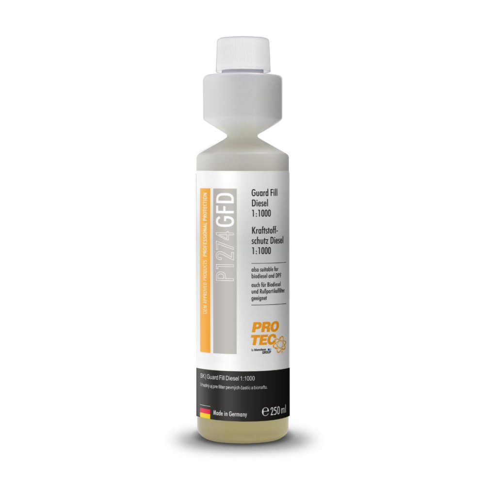 Diesel additiv med NEM dosering. 250ml. flaske fra Tyske Pro-Tec