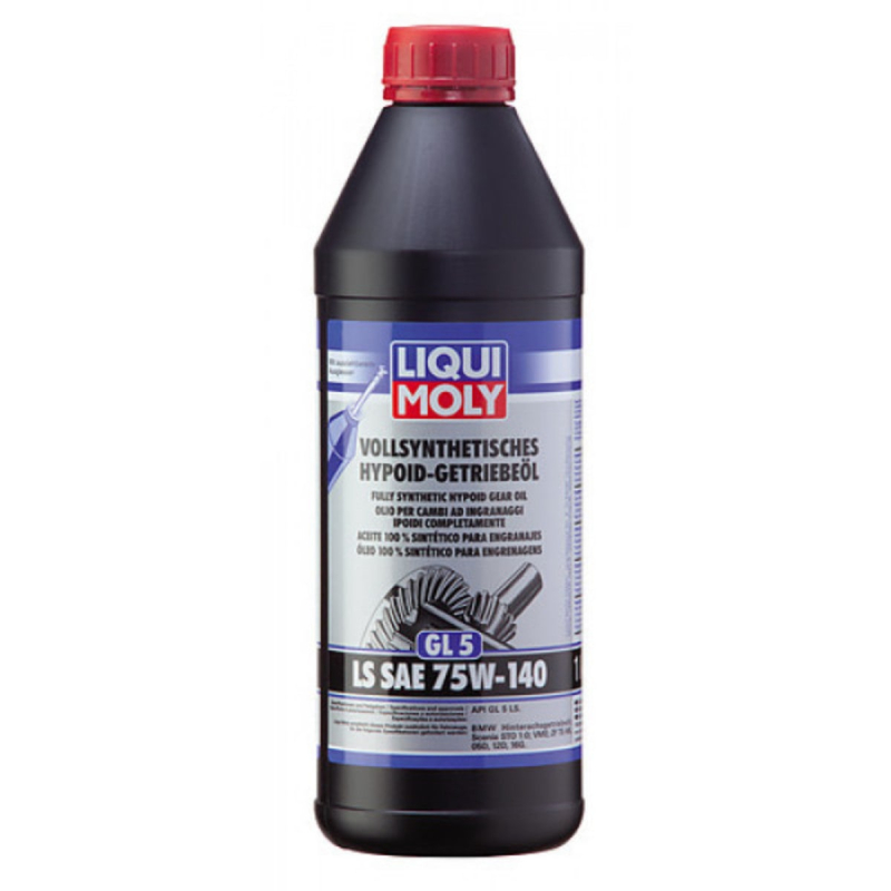 75W140 LS SAE fuldsyntetisk Hypoid gearolie (GL5) i 1 liters flaske, fra Liqui Moly