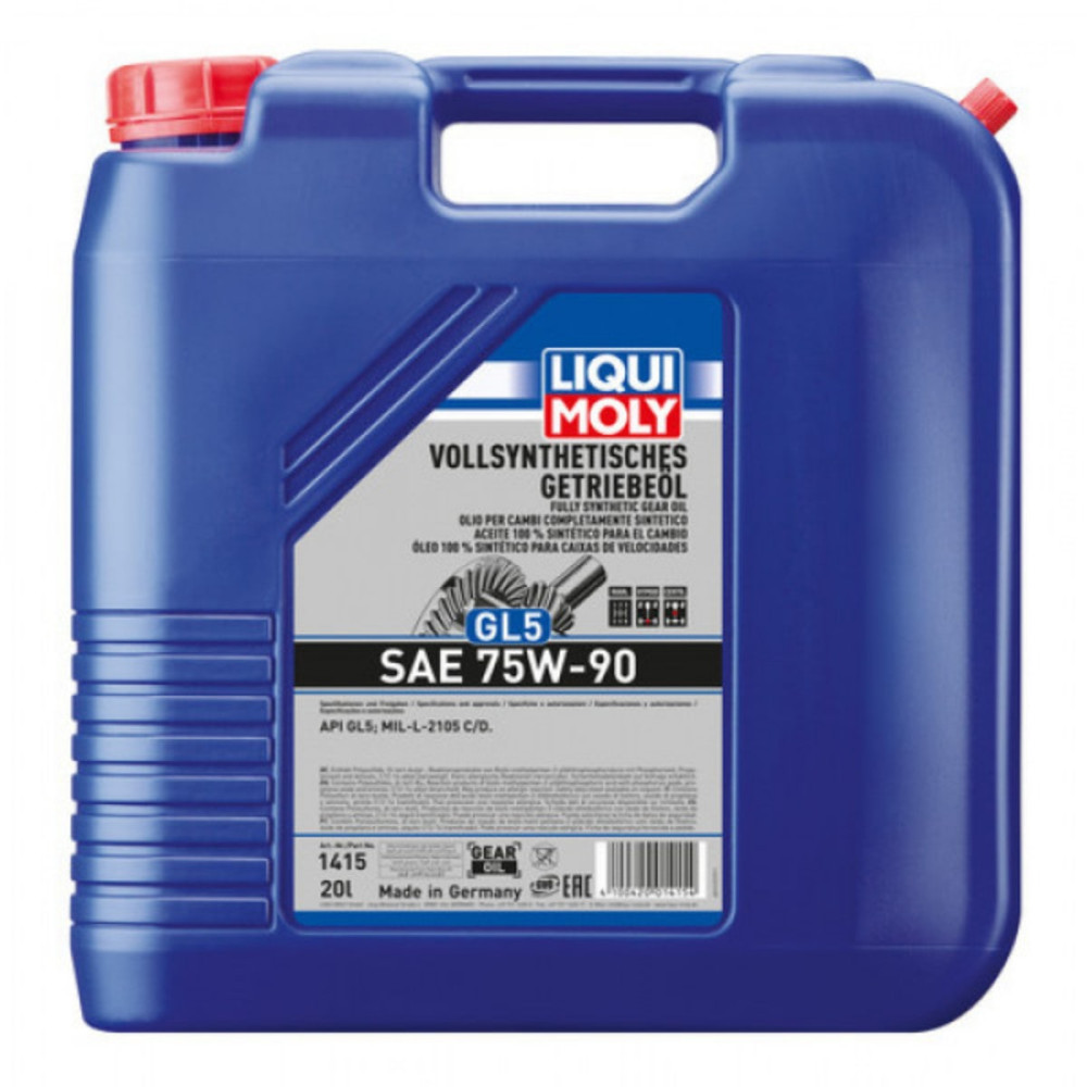 75w90 fuld syntetisk gearolie i 20 liters dunk fra Liqui Moly