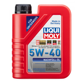 Efterfyldnings motorolie 5W40 - 1 liter kan blandes med alle olier