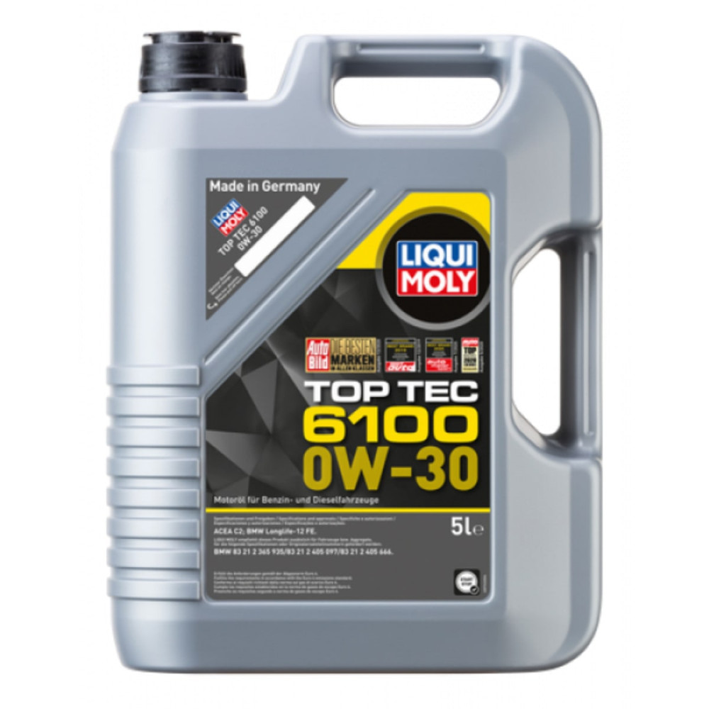 Top tec 6100, 0w30 motorolie fra Tyske Liqui Moly - spec. produkt til BMW Longlife-12 FE