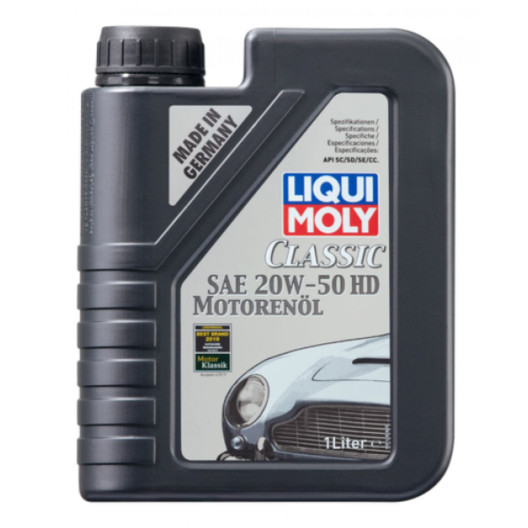 SAE 20w50 HD Motorolie fra Liqui Moly, i 1 liters dunk