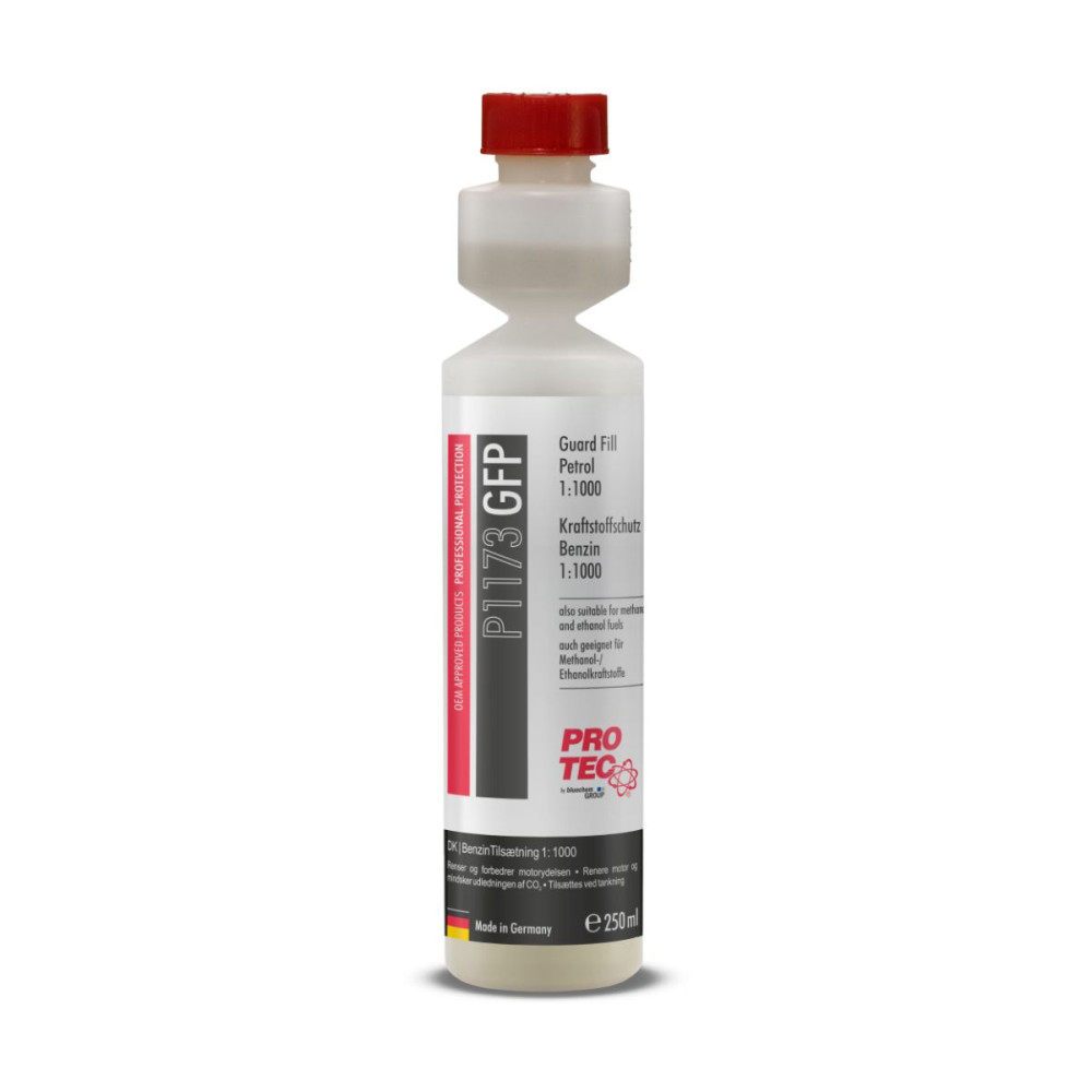 Benzin additiv med NEM dosering, 250ml fra tyske Pro-Tec