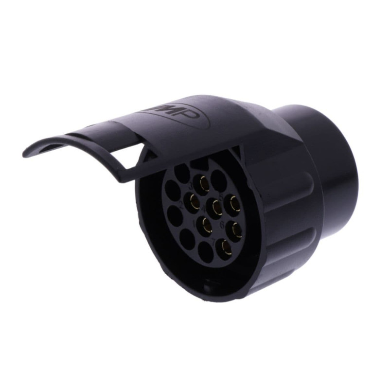 anhængerstik adaptor 7 polet han stik - til 13 polet hun stik