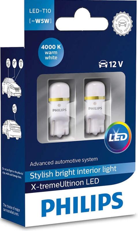Philips X-treme Ultinon W5W LED, 4000K, pærer med op til 12 års levetid thumbnail