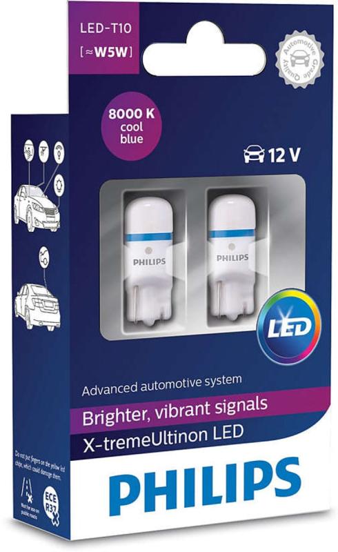 Philips X-treme Ultinon W5W LED, 8000K, pærer med op til 12 års levetid thumbnail