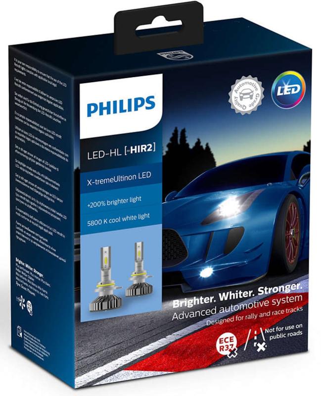 Philips X-treme Ultinon HIR2 LED +200% mere lys (2 stk.) thumbnail