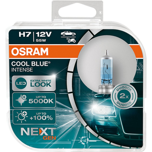 64210cbn H7 Osram Cool Blue Intense NEXT GEN pærer sæt (2 stk)  64210cbn H7 Osram Cool Blue Intense NEXT GEN pærer sæt (2 stk)