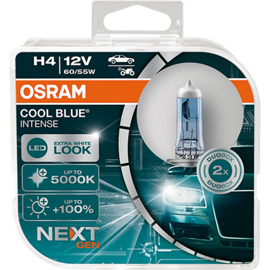 64193cbn H4 Osram Cool Blue Intense NEXT GEN pærer sæt (2 stk)  64193cbn H4 Osram Cool Blue Intense NEXT GEN pærer sæt (2 stk)