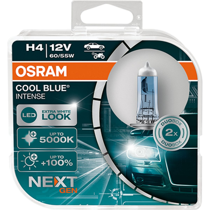 Osram H4 Cool Blue Intense NEXT GEN pærer sæt (2 stk) pak thumbnail