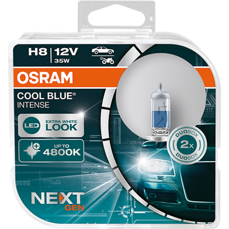 Osram H8 Cool Blue Intense NEXT GEN pærer sæt (2 stk) pak thumbnail