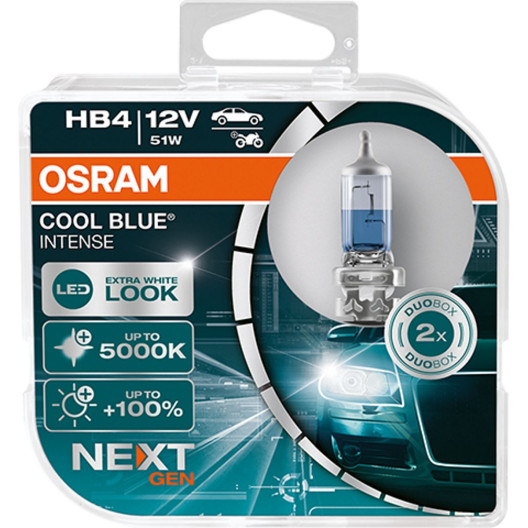 9006cbn = HB4 Osram Cool Blue Intense NEXT GEN pærer sæt (2 stk)  9006cbn = HB4 Osram Cool Blue Intense NEXT GEN pærer sæt (2 stk)