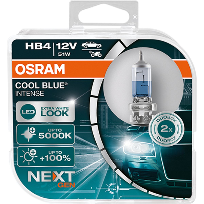 Osram HB4 Cool Blue Intense NEXT GEN pærer sæt (2 stk) pak thumbnail