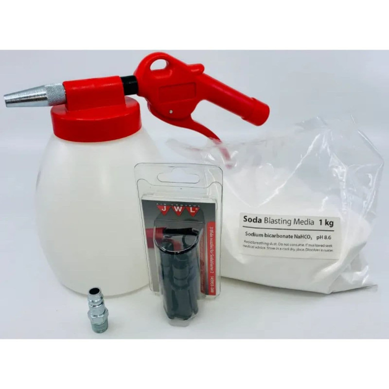 Sodablæser starter kit fra Jwl, sættet består af 4 dele