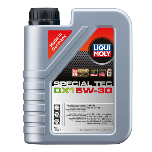DX1G Special Tec 5w30 Motorolie i 1 liters dunk fra Liqui Moly