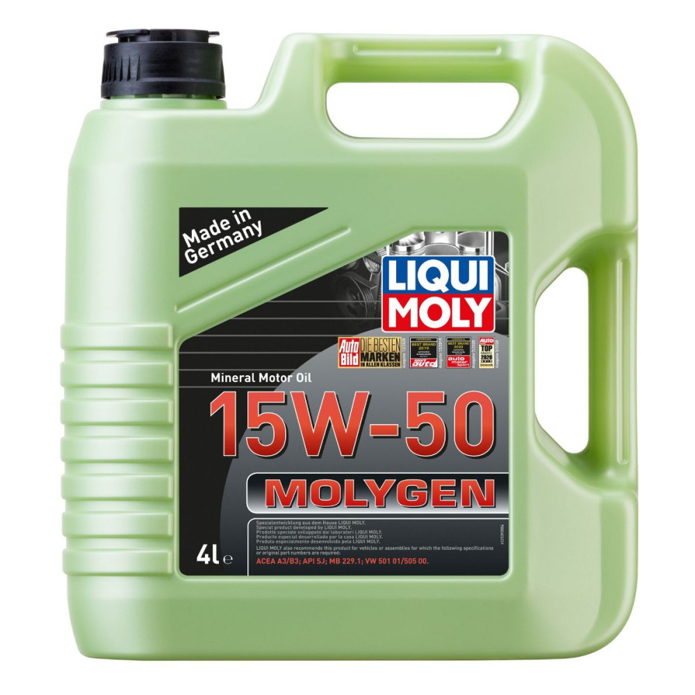 15w50 Molygen, New generation motorolie fra Liqui Moly i 4 liters dunk